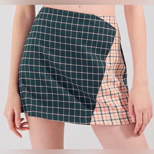 Urban Outfitters Mixed Plaid Mini Skirt